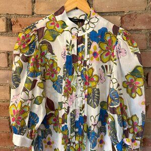 SMYTHE Flower Short Sleeved Blouse (Size M)
